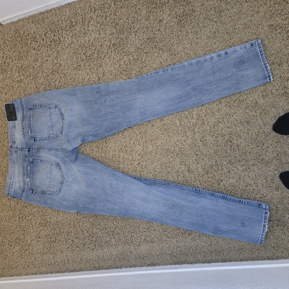 Women's Pacsun Distressed Jeans with Red Rose Embroidery - Picture 6 of 6